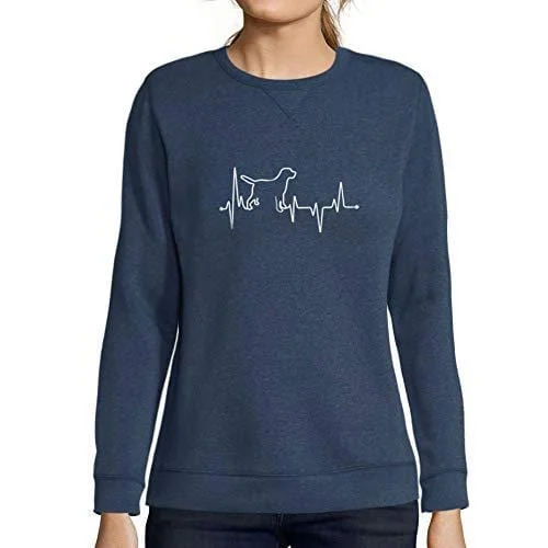 Price Drop Ultrabasic - Femme Graphique Dog Lover Heartbeat Sweatshirt Action de Grâces Xmas Cadeau Idées Tee Gris Chiné Denim Price Drop Ultrabasic - Femme Graphique Dog Lover Heartbeat Sweatshirt Action de Grâces Xmas Cadeau Idées Tee Gris Chiné Denim