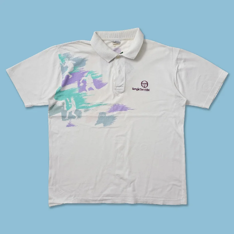 Low Cost Vintage Sergio Tacchini Tennis Polo Large