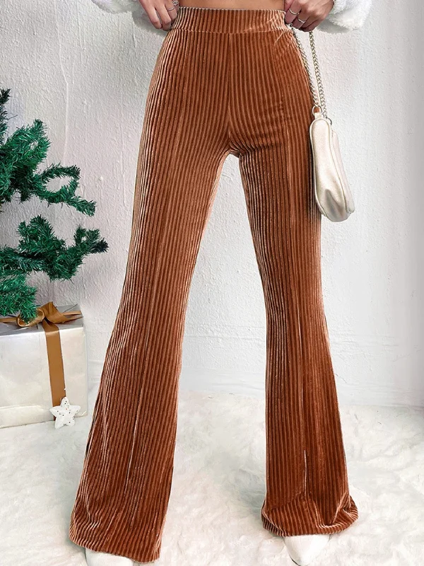 Weekend Deals to Make You Happy Ribbed High Waist Bootcut Pants