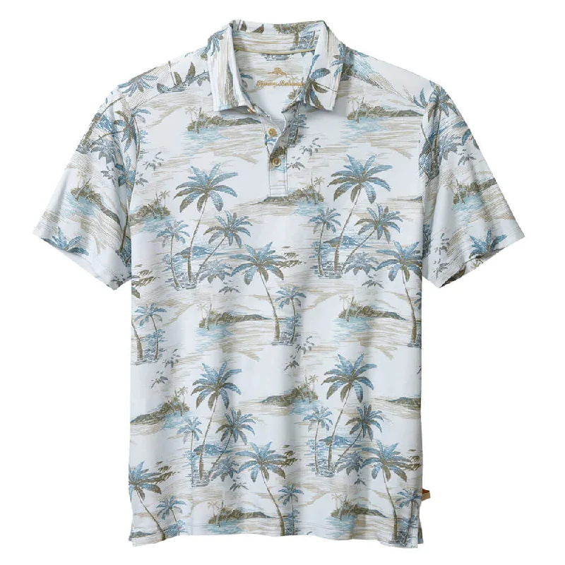 Final Clearance Tommy Bahama IslandZone Oceanic Oasis Polo Shirt - Sterling Blue