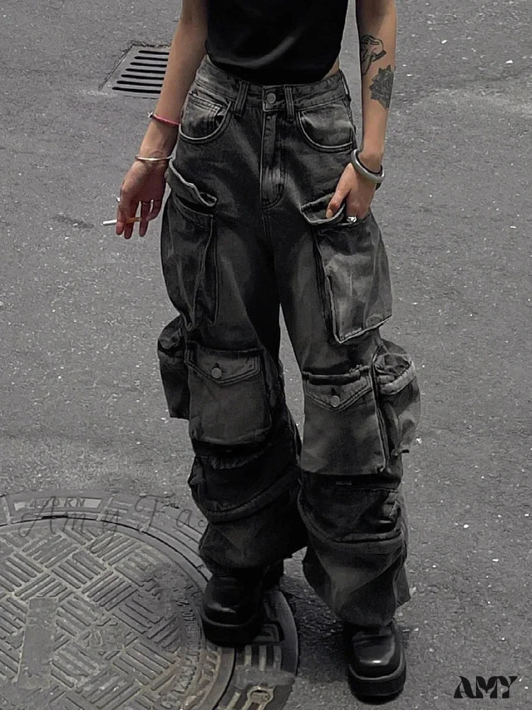 Weekend Deals That Please Cargo Pants High-street Multi-pocket Women Y2K Pants