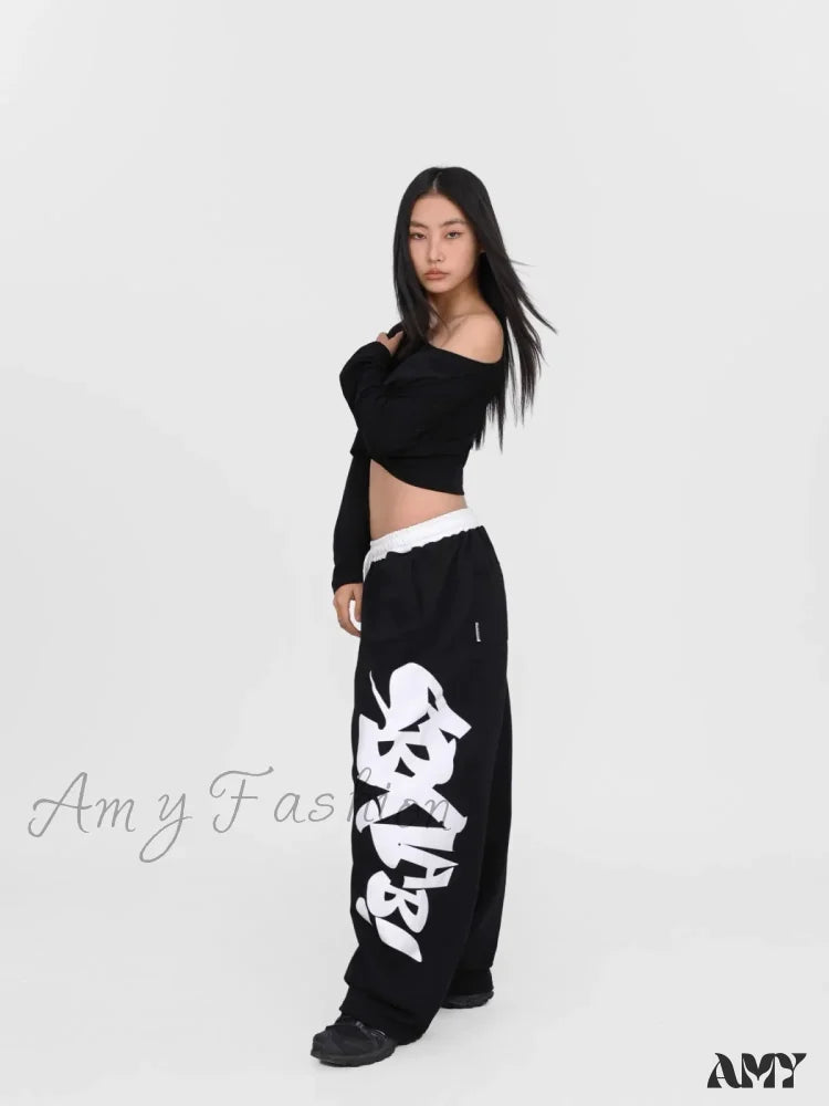 Weekend Extravaganza: Shop Now Halloween Dance Graffiti Street Pants Black