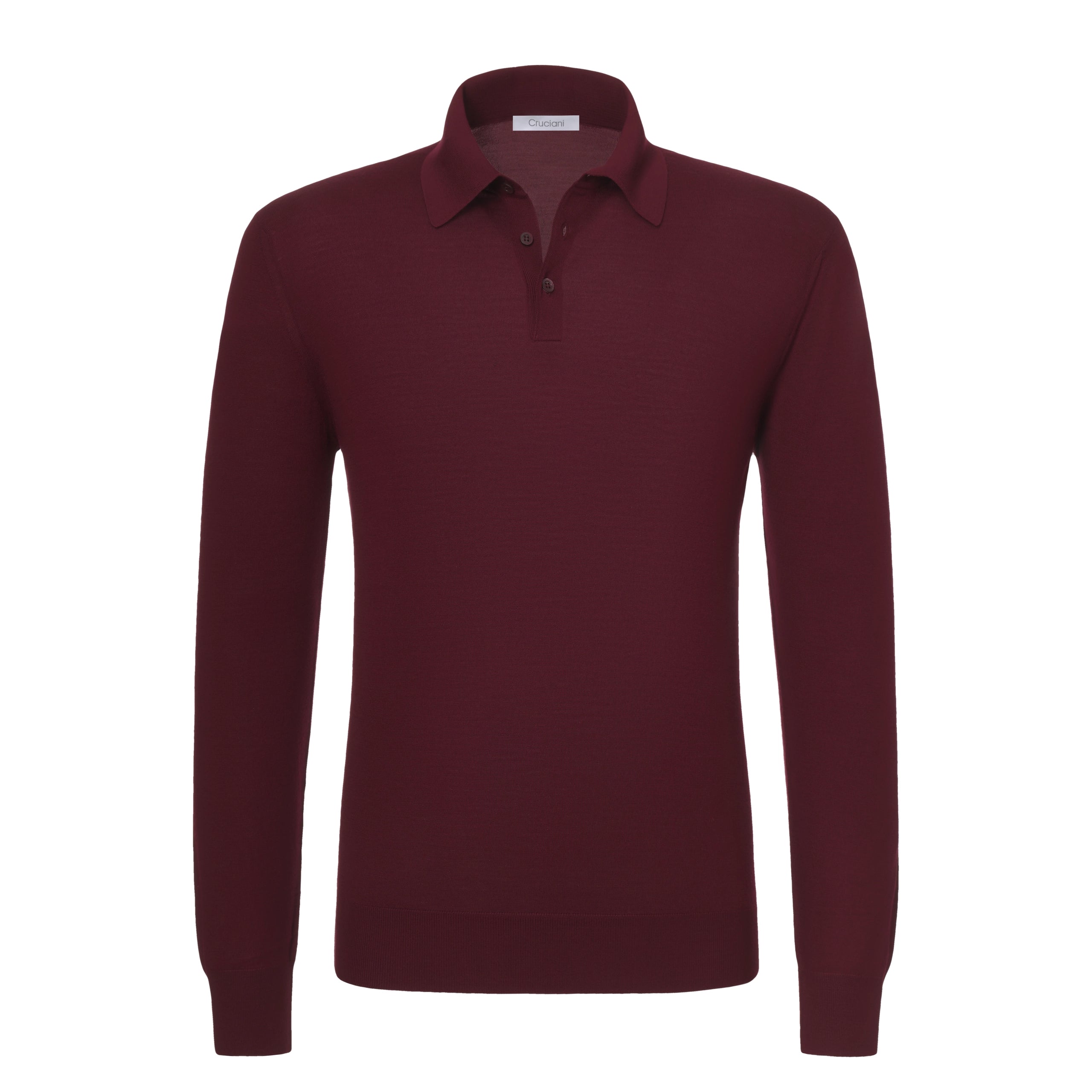 New Deal Wool Sweater Polo Shirt in Red Rusty
