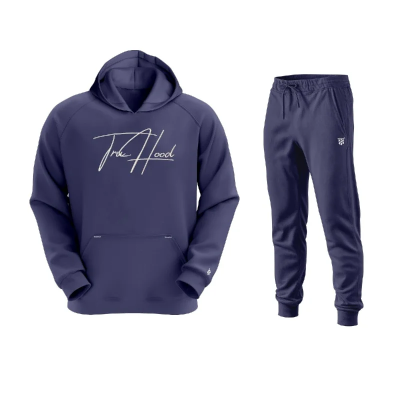 Price Rollback Premium Men's Navy Blue Hoodie & Tracksuit Set | Dark Blue & Royal Blue Options | OG Embroidery Price Rollback Premium Men's Navy Blue Hoodie & Tracksuit Set | Dark Blue & Royal Blue Options | OG Embroidery