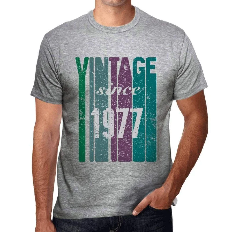 1977, Vintage Since 1977 Men's T-shirt Grey Birthday Gift 00504 00504