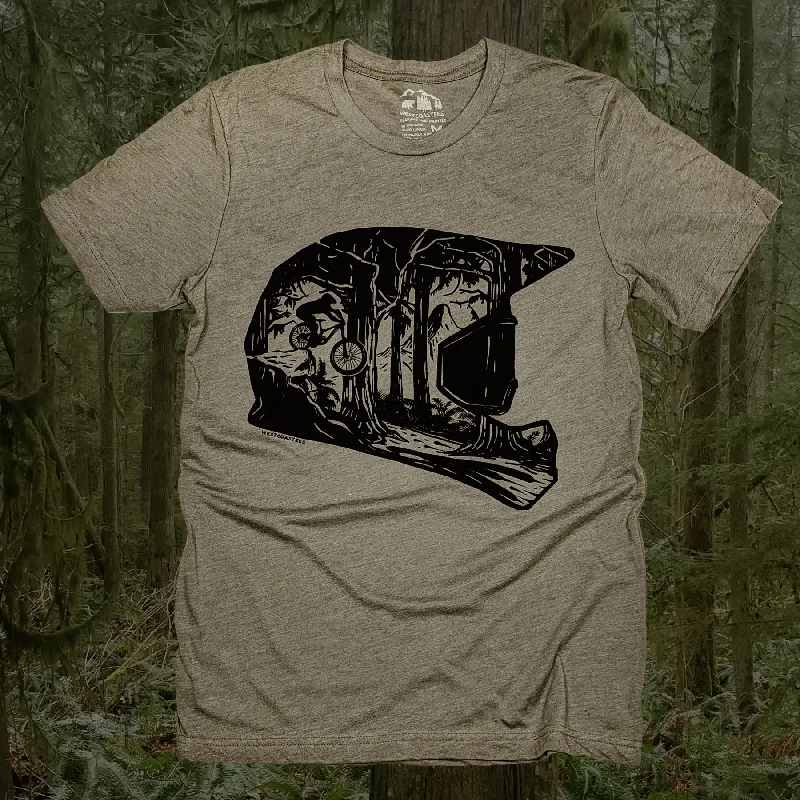 Deal of the Day Adult Unisex Forest Helmet T-shirt