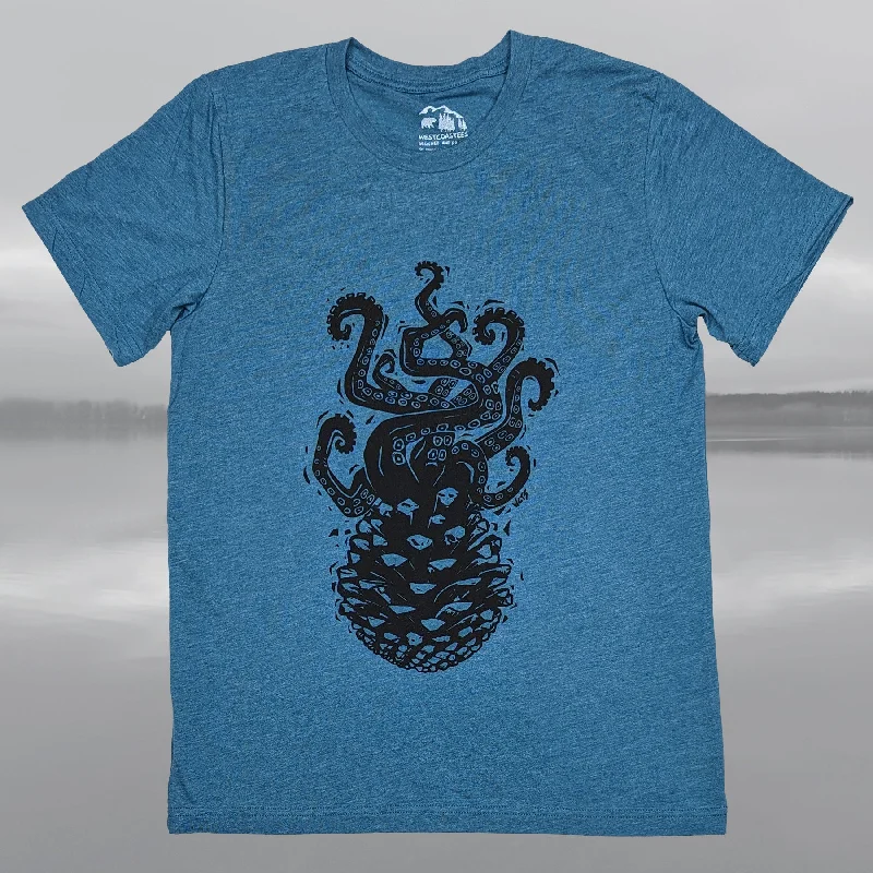 New Arrival Adult Unisex Pine Cone Octopus T-shirt