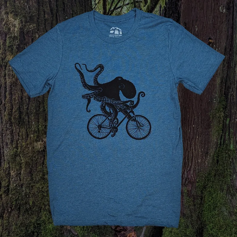 Price Rollback Adult Unisex Biking Octopus T-shirt