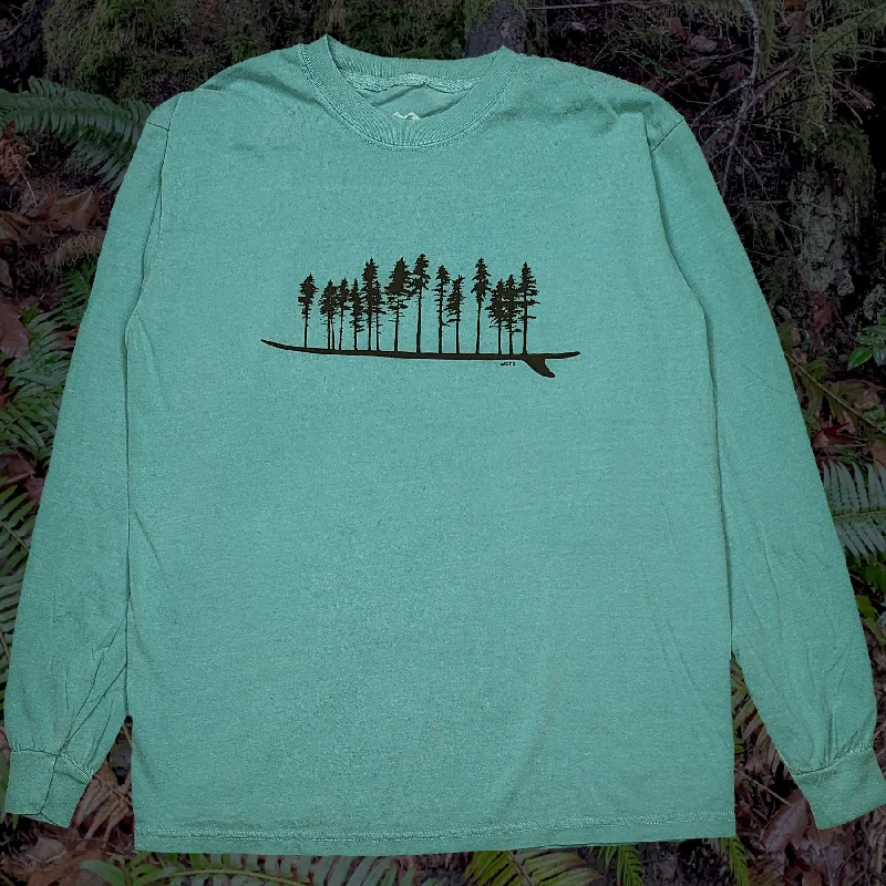 Don't Wait Adult Unisex Forest Surfboard long sleeve tee