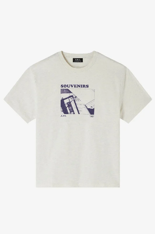 Weekend Deals That Excite A.P.C M Souvenirs T-Shirt - Ecru