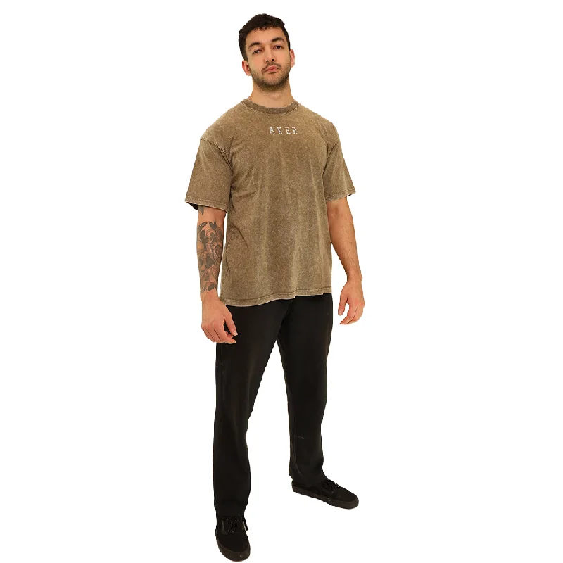 AKER simple tee - Washed Green