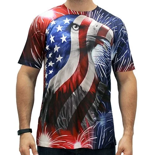 Men's American Eagle Flag Fireworks T-Shirt