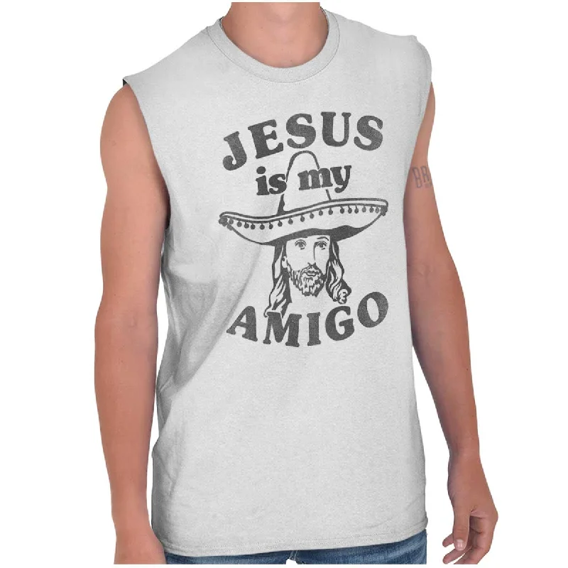 Weekend Bargains to Sizzle Amigo Jesus Sleeveless T Shirt