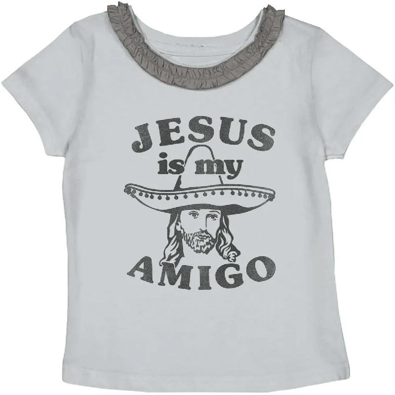 Amigo Jesus Toddler Ruffled Trim T-Shirt