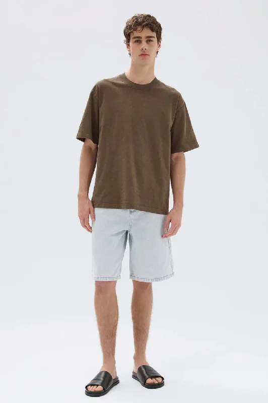 Weekend Deals That Please Assembly Dylan Slub Oversized SS Tee - Military