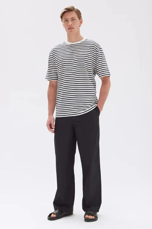 Weekend Offers That Delight Assembly Harbour Stripe SS Tee - True Navy
