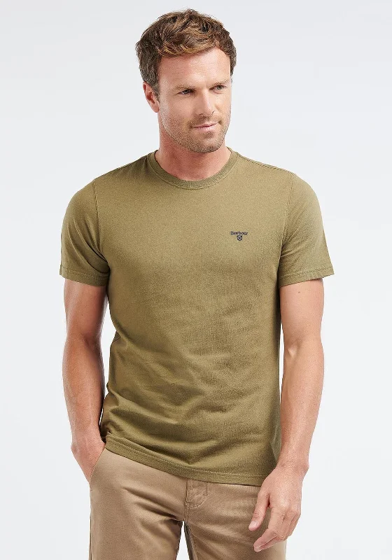 Sneak Peek Sale Barbour Essential Sports T-Shirt, Mid Olive