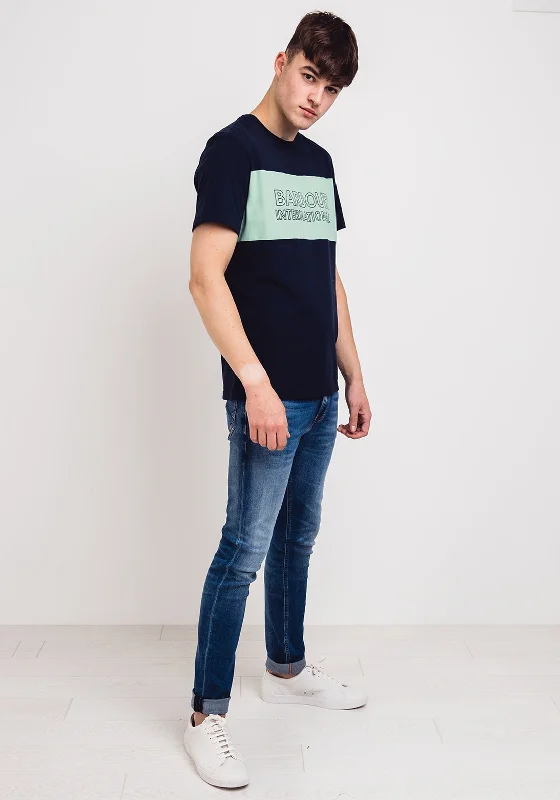 Weekend Specials to Enjoy Barbour International Panel Logo T-Shirt, Navy