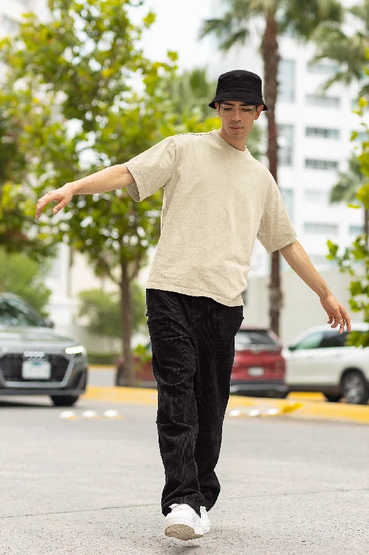 Special Offer Basic Oversized T-shirt for Men: Beige