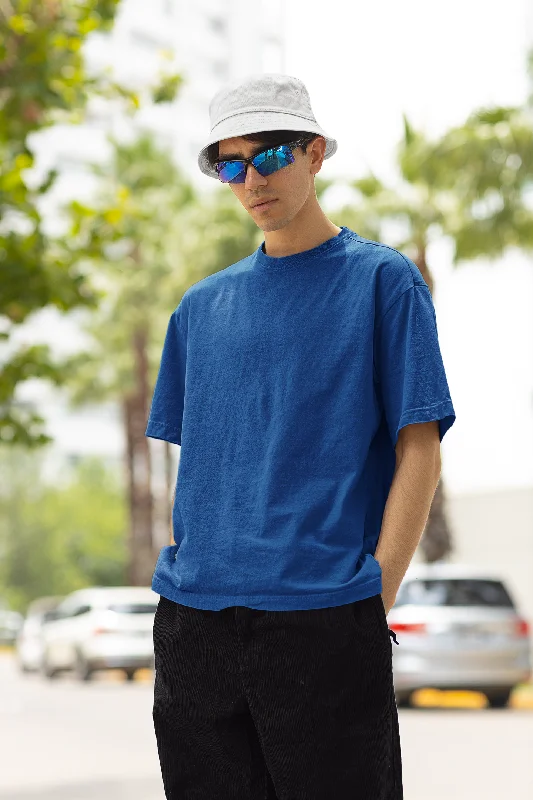 Today Only Basic Oversized T-shirt for Men: Royal Blue