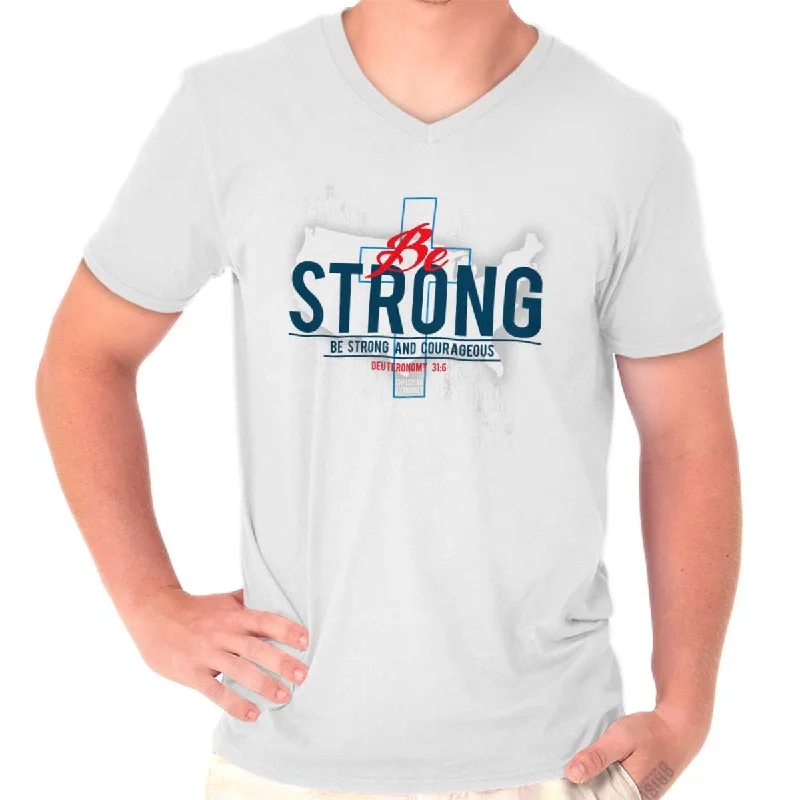 Be Strong America V-Neck T Shirt