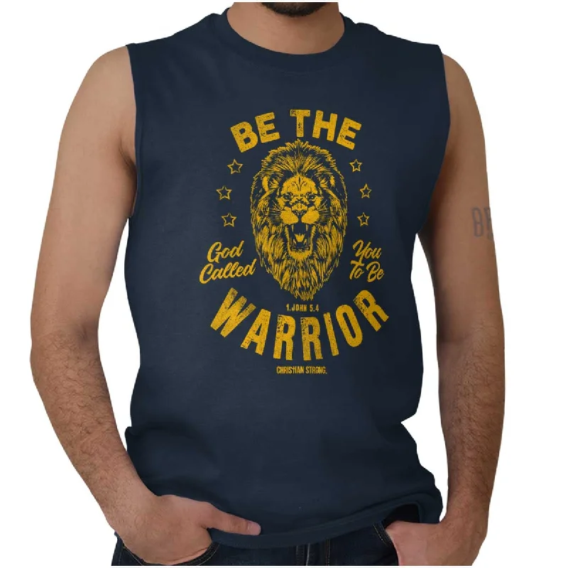 Quick Sale Be the Warrior Lion Sleeveless T Shirt