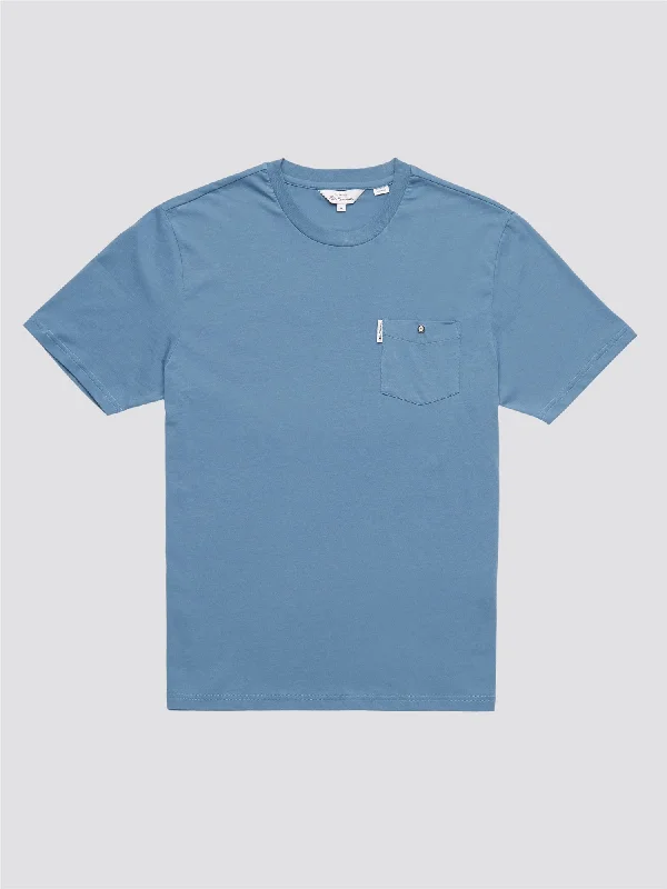 Online Deal Ben Sherman Men's 0059326 SS Signature Pocket T-Shirt Blue Shadow
