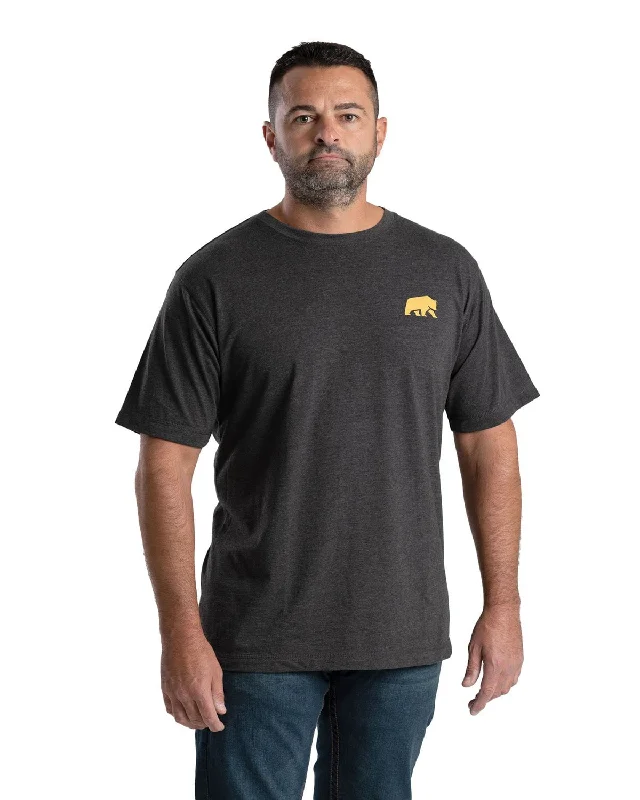 Weekend Bargains to Love Berne Mens 1915 Logo Black Heathered Cotton Blend S/S T-Shirt Weekend Bargains to Love Berne Mens 1915 Logo Black Heathered Cotton Blend S/S T-Shirt