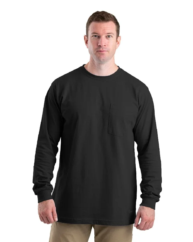 Massive Deals Berne Apparel Mens Heavyweight Pocket Tee Black 100% Cotton L/S T-Shirt Massive Deals Berne Apparel Mens Heavyweight Pocket Tee Black 100% Cotton L/S T-Shirt