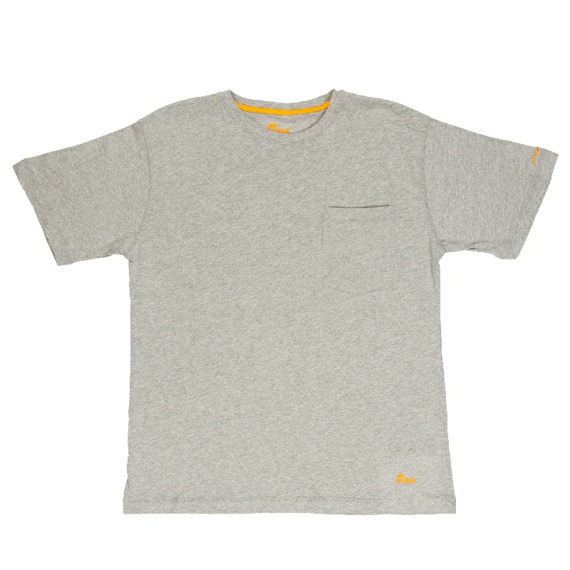 Weekend Deal Berne Mens Grey 100% Cotton Lightweight Performance Tee S/S XL TALL