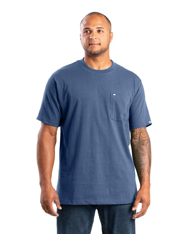 Weekend Offers That Please Berne Mens Highland Heavyweight Pocket Dusted Navy Cotton Blend S/S T-Shirt Weekend Offers That Please Berne Mens Highland Heavyweight Pocket Dusted Navy Cotton Blend S/S T-Shirt
