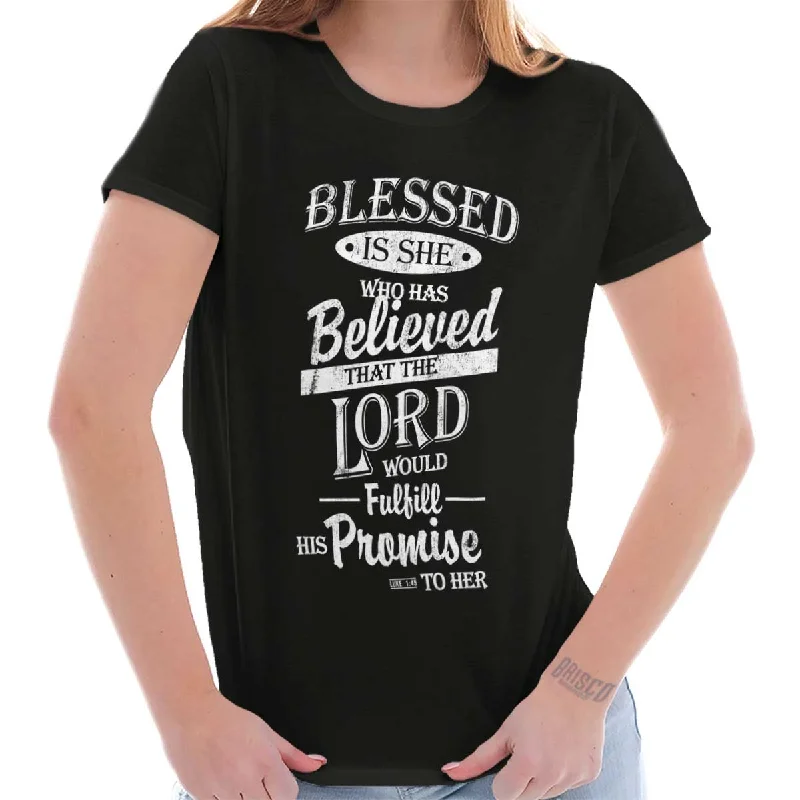 Incredible Offers Blessed is She Ladies T Shirt