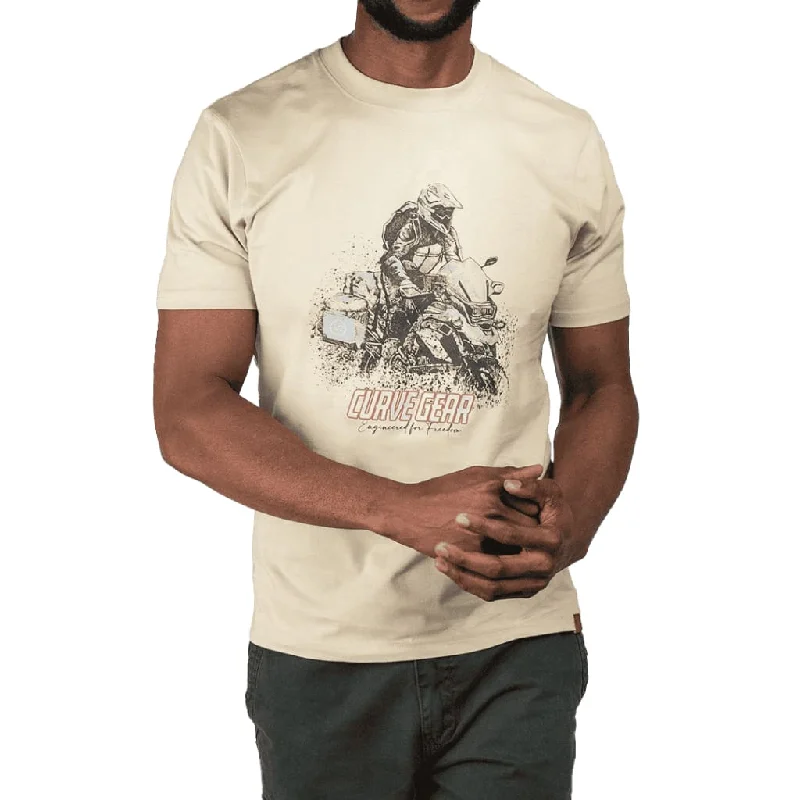 Café Racer Outdoor Adventure T-Shirt Stone