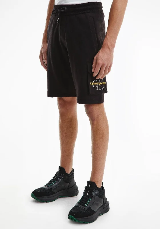 Low Cost Calvin Klein Cargo Jogger Shorts, CK Black