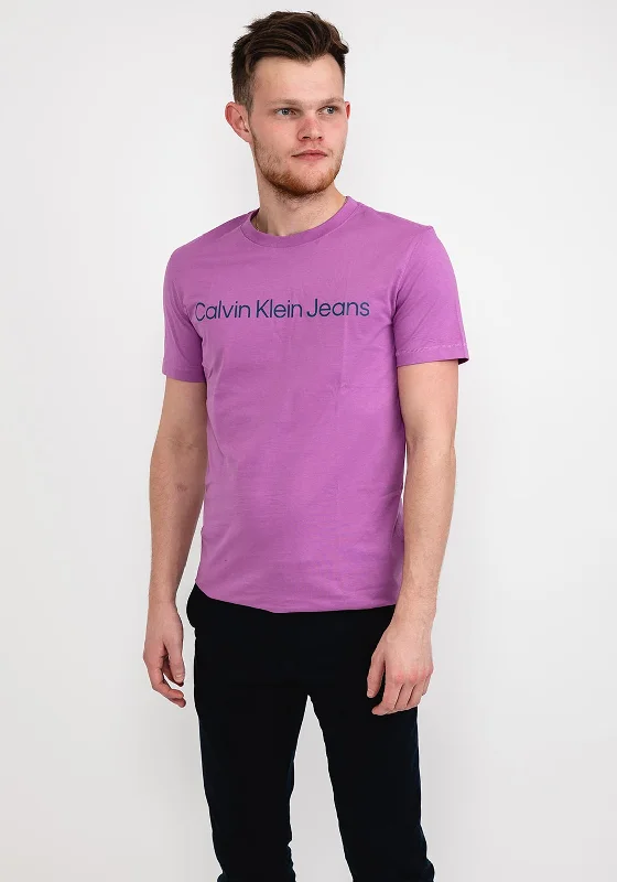 Weekend Deals That Sparkle Calvin Klein Jeans Institutional Logo T-Shirt, Iris Orchid Weekend Deals That Sparkle Calvin Klein Jeans Institutional Logo T-Shirt, Iris Orchid