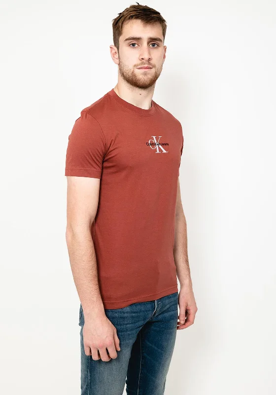 Bonus Offer Calvin Klein Jeans Monogram Logo T-Shirt, Terracotta