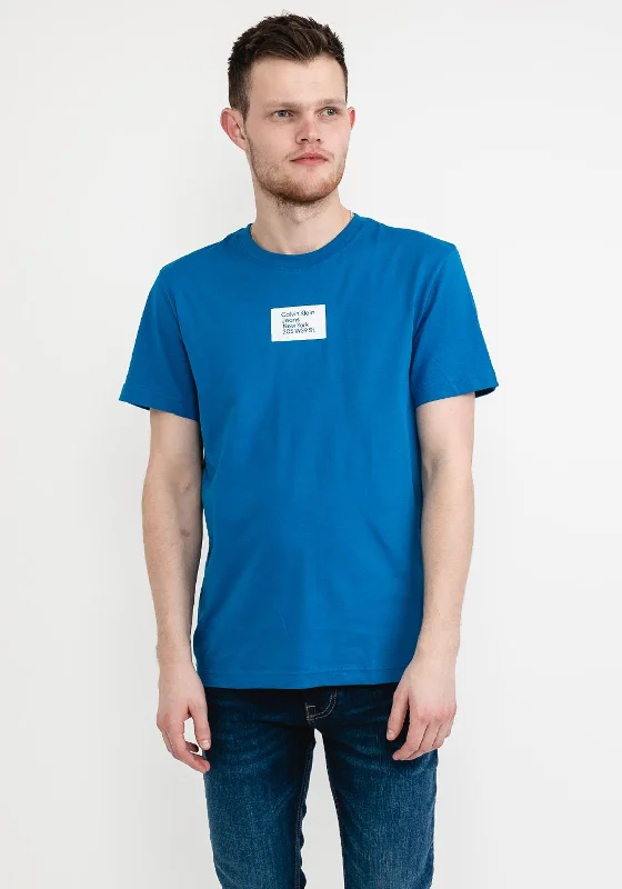 Discount Mania Calvin Klein Jeans New York Badge Logo T-Shirt, Tarps Blue