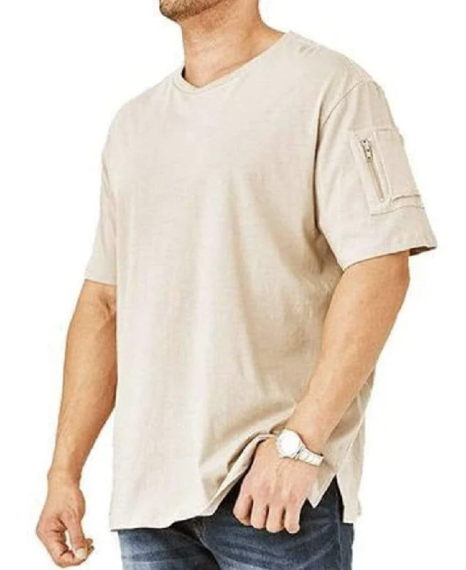 Weekend Deals That Please Cargo Zipper Pocket Tee