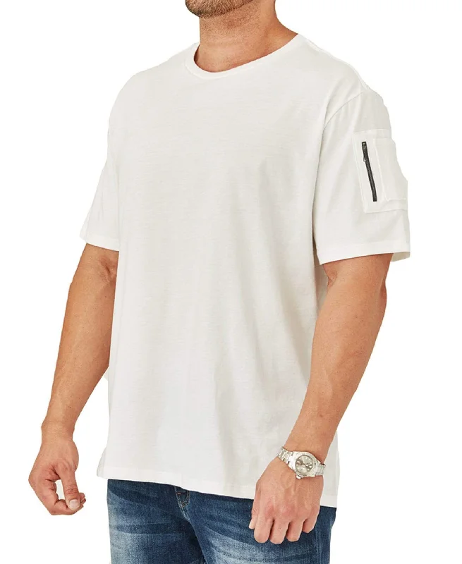 Weekend Specials to Cherish Cargo Zipper Pocket Tee