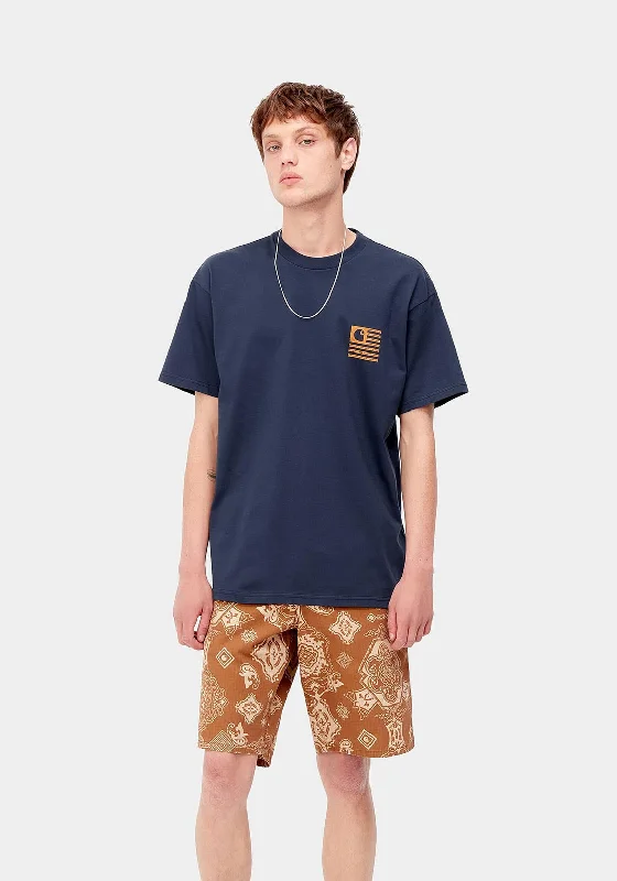 Super Bargain Carhartt Label State Flag T-Shirt, Enzian & Ochre