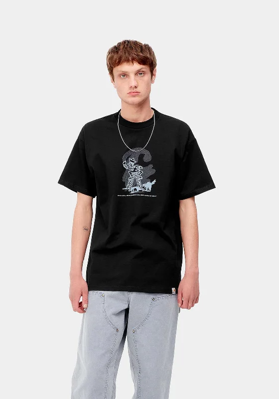 Limited Stock Carhartt Lucky Painter T-Shirt, Black & Misty Sky