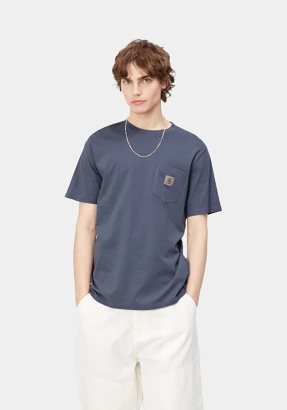 Weekend Bargains Just for You Carhartt Pocket Crew Neck T-Shirt, Bluefin