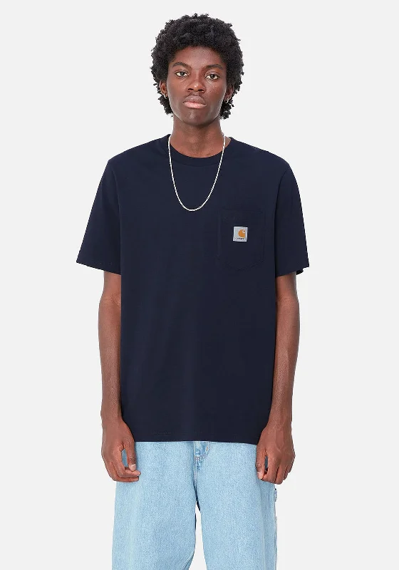 Weekend Savings Sensation Carhartt WIP Pocket Crew Neck T-Shirt, Dark Navy