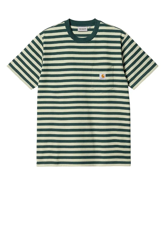 Stock Up Carhartt Scotty Pocket Crew Neck T-Shirt, Scotty Stripe & Botanic