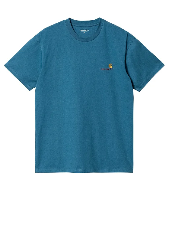 Special Offer Carhartt American Script Short Sleeve T-Shirt, Amalfi