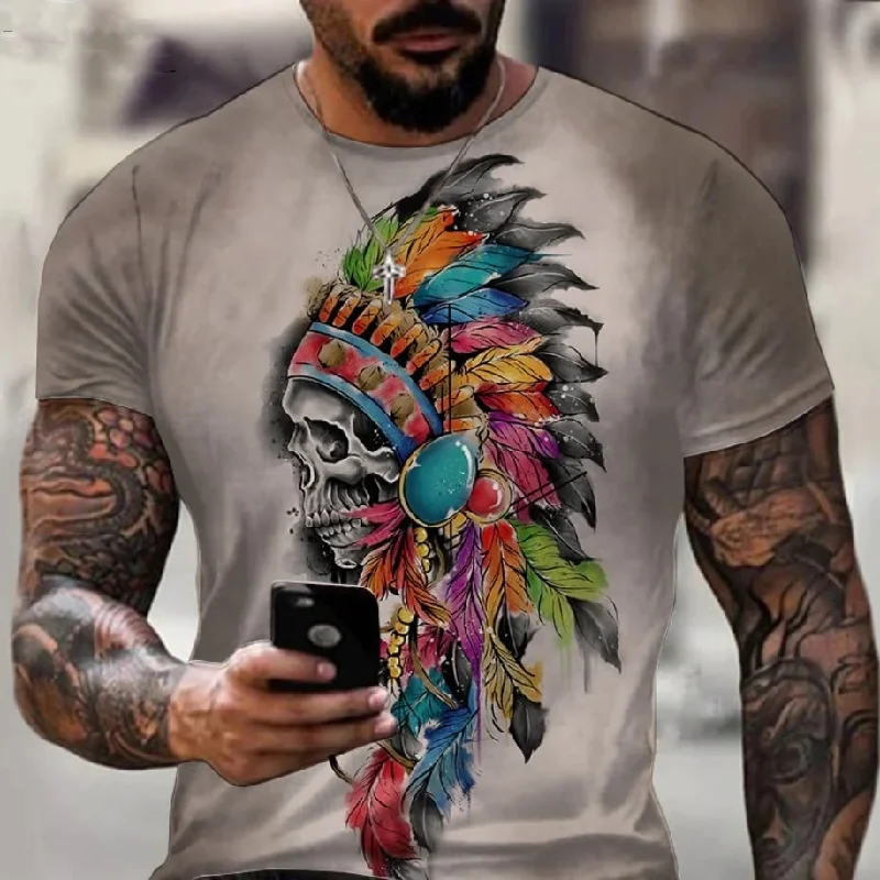 Casual Men's Short-sleeved T-shirt 3D Digital Printing Top