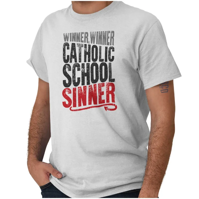 Catholic School Sinner T Shirt