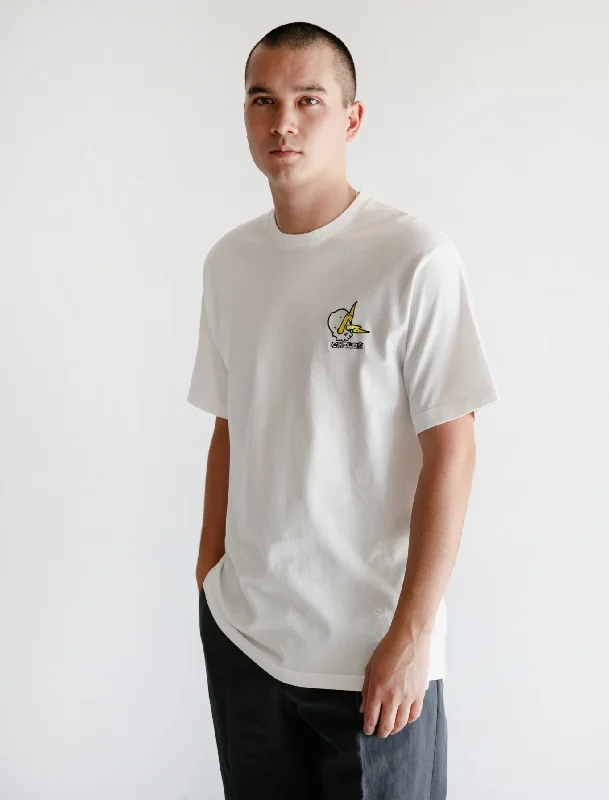 Massive Savings Embroidered Clean T White