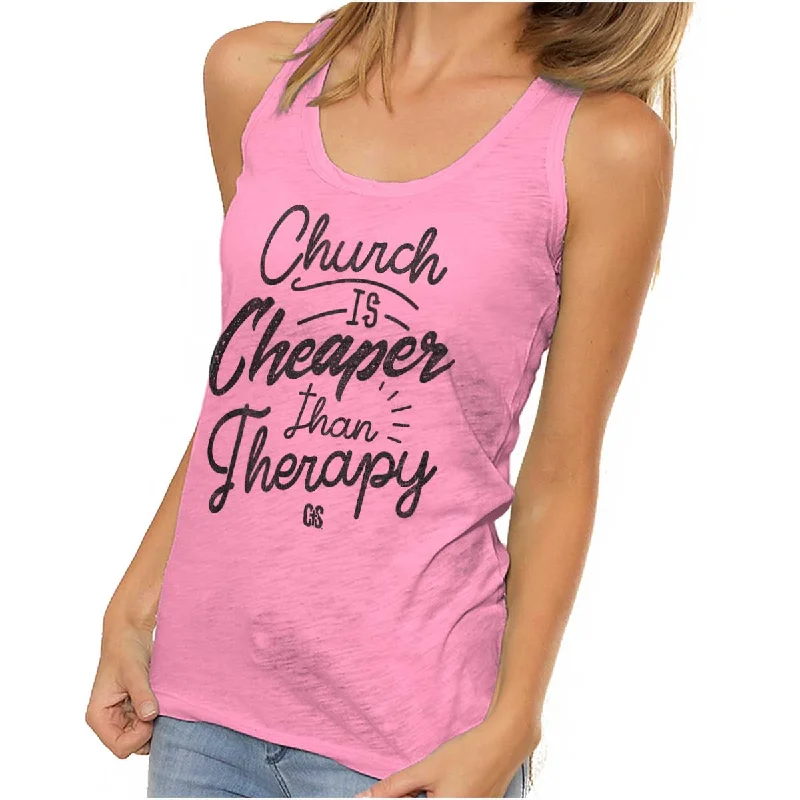 Price Break Church Therapy Racerback Tank