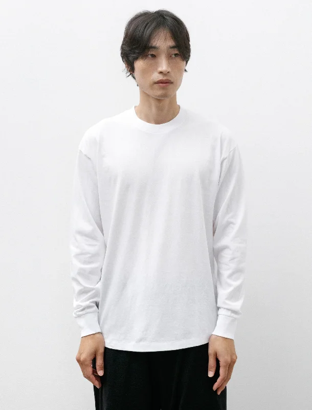 Reduced Price Cotton Jersey Long Sleeve T-Shirt White